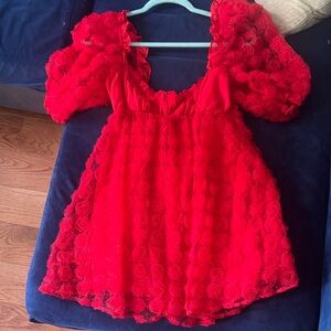For Love And Lemons Scarlet Ruffle Dress